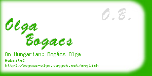 olga bogacs business card