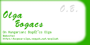 olga bogacs business card